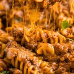 Beef Enchilada Pasta. Photo credit Semi Homemade Kitchen. (1)