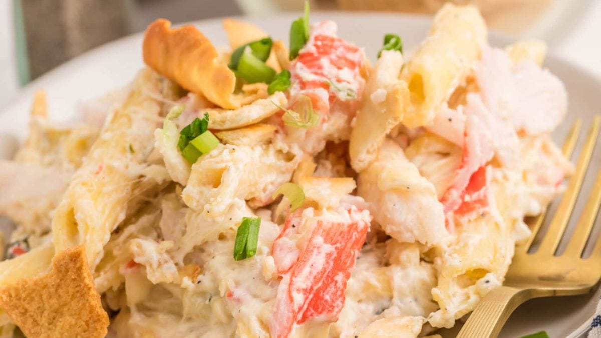 Crab Rangoon Casserole. Photo credit Lauren's Latest.