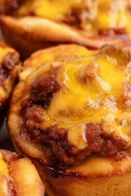 Easy Sloppy Joe Biscuit Cups. Photo credit Semi Homemade Kitchen.