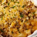 Hamburger Potato Casserole Without Canned Soup. Photo credit Butter and Baggage.